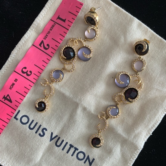 🆕🔥ARTINI DesignerEarrings-Crystals Purple & Gold - Picture 5 of 8